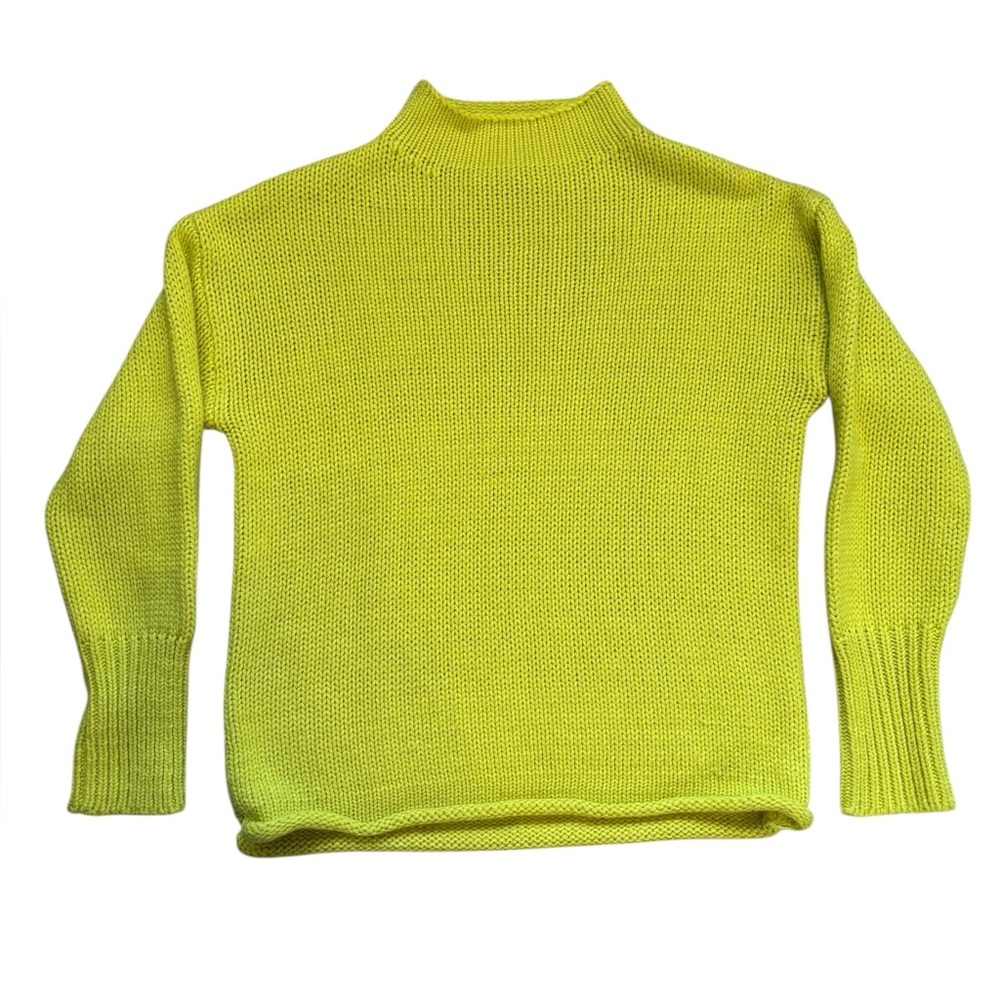 Philosophy Super Soft Roll Neck Chunky Sweater Chartruese Yellow Green Size XS